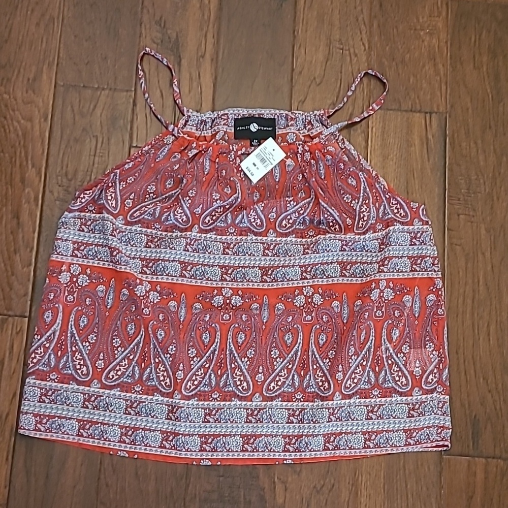 NWT Ashley Stewart women's spaghetti strap, semi-sheer top size 2X